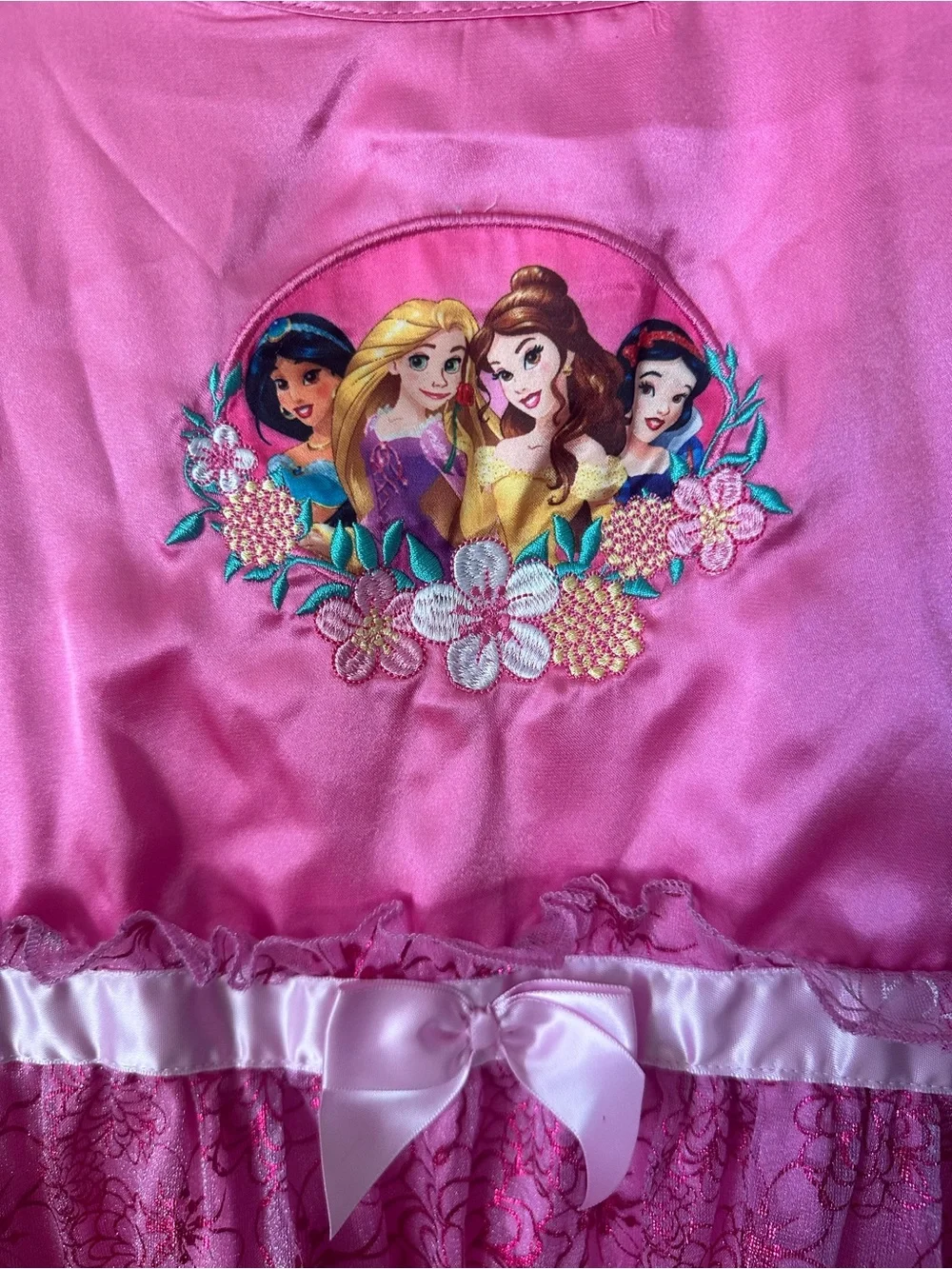 Disney Pink Princess Tiered Satin & Lace Costume Dress